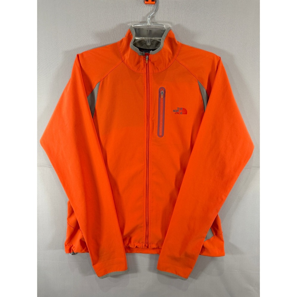 The North Face Womens Orange Softshell Full Zip Jacket Large